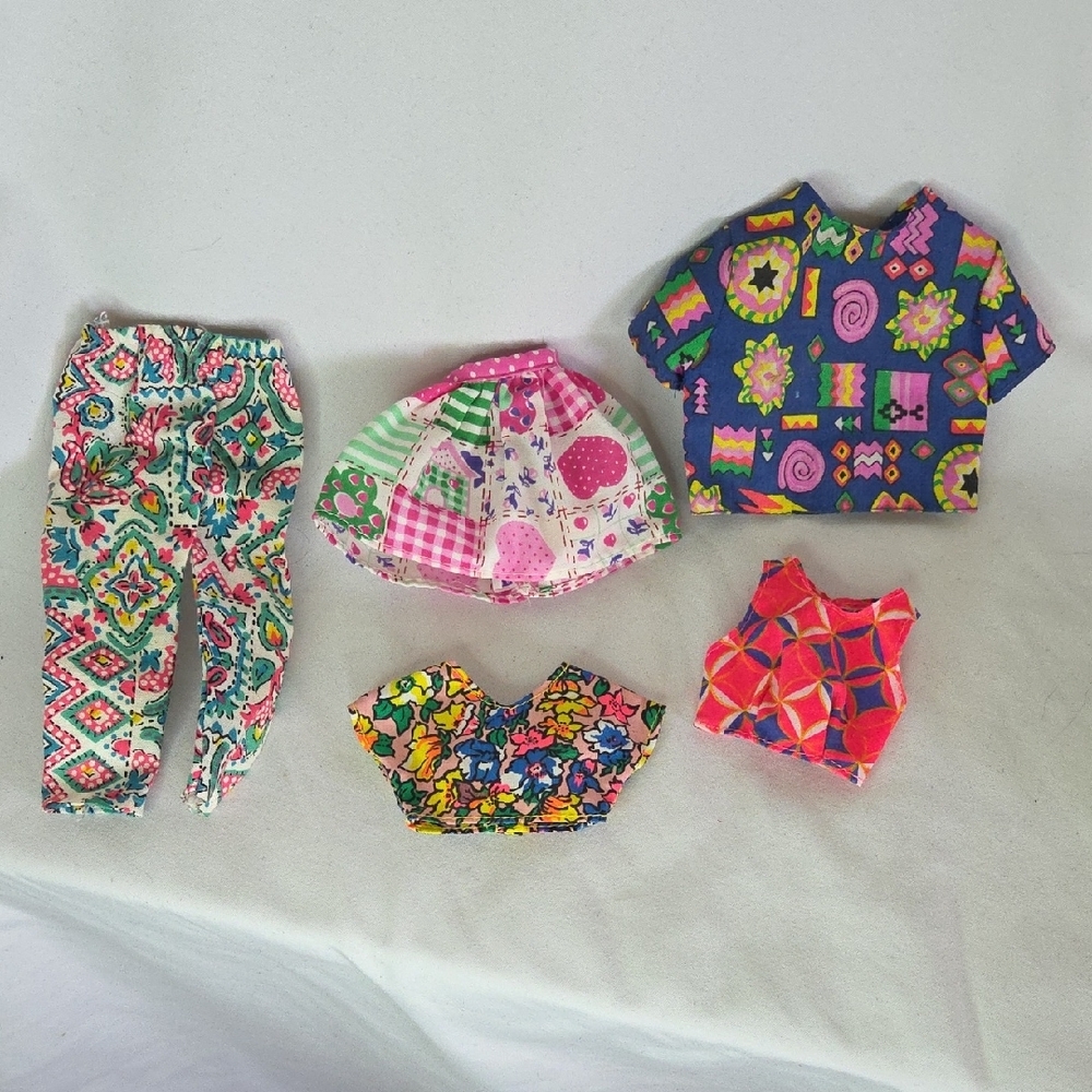 Barbie 1990s Clothing Colorful Doll Clothes Set 2 Have Barbie Tags
